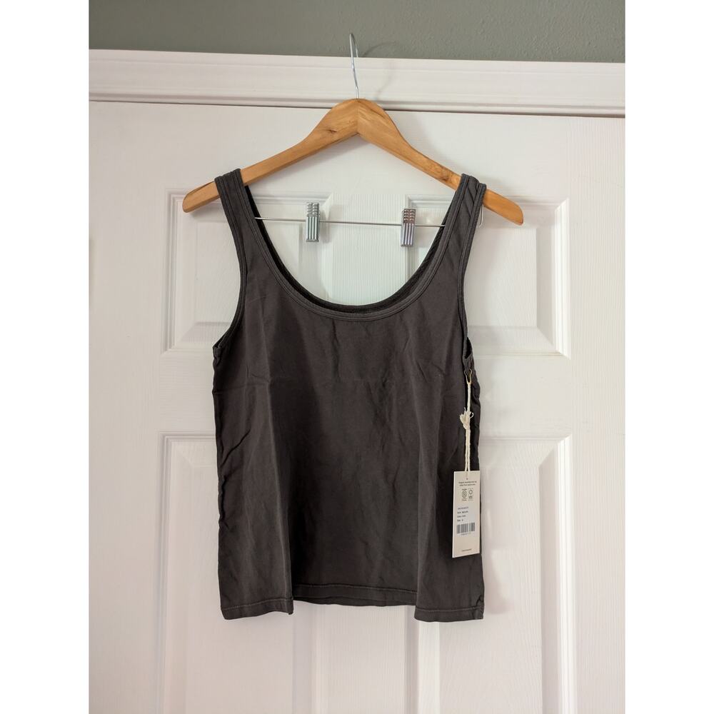 MATE The the Label Organic Cotton Layering Tank Charcoal M NWT